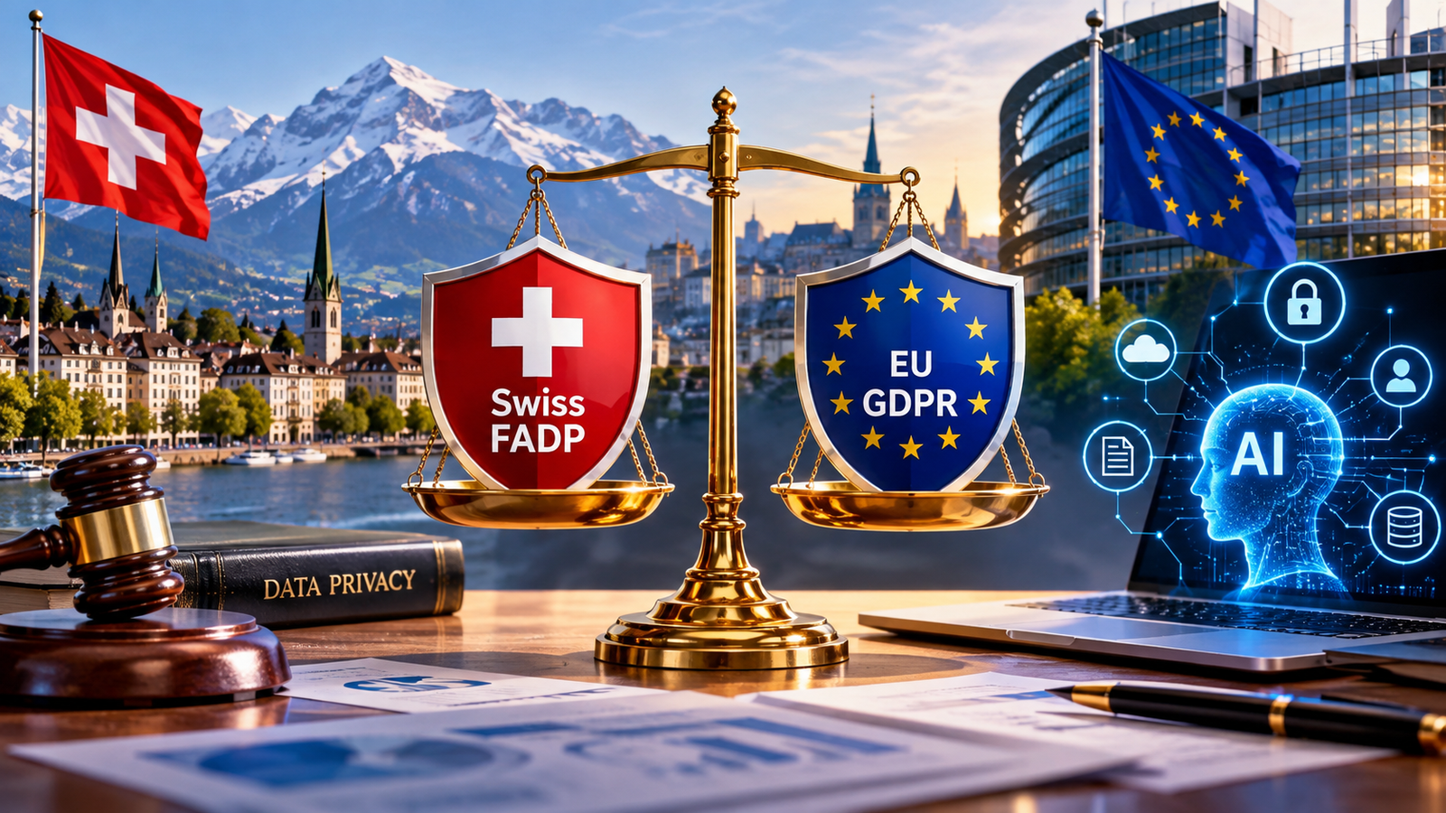 swiss fadp vs eu gdpr ai data privacy comparison
