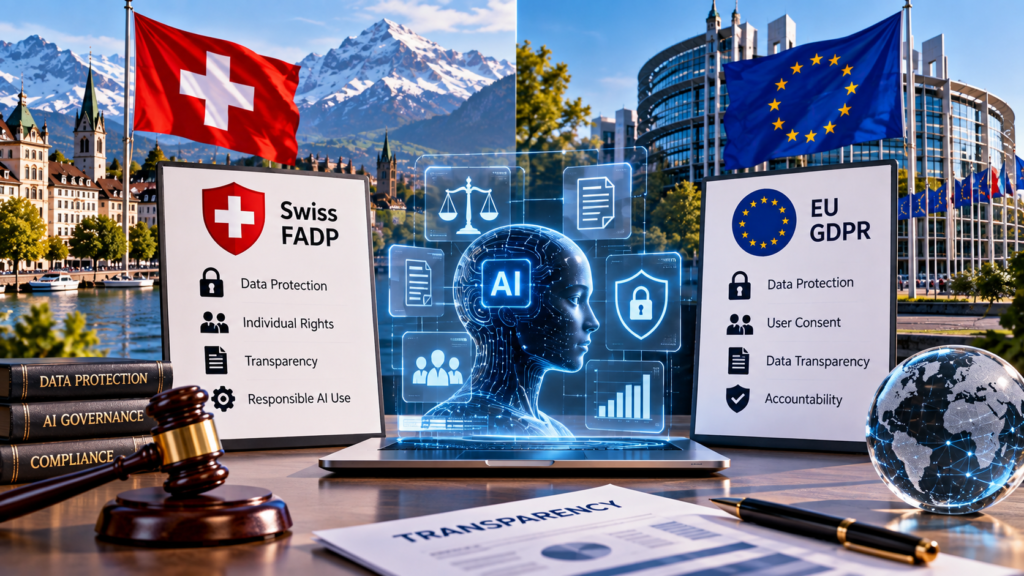 swiss fadp vs eu gdpr ai data privacy comparison