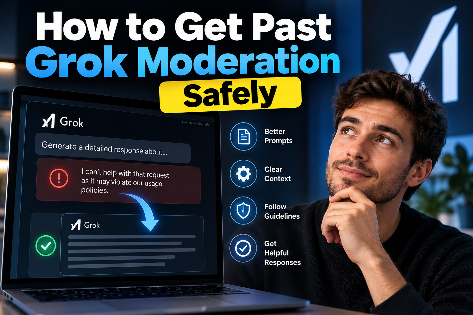 how to get past grok moderation