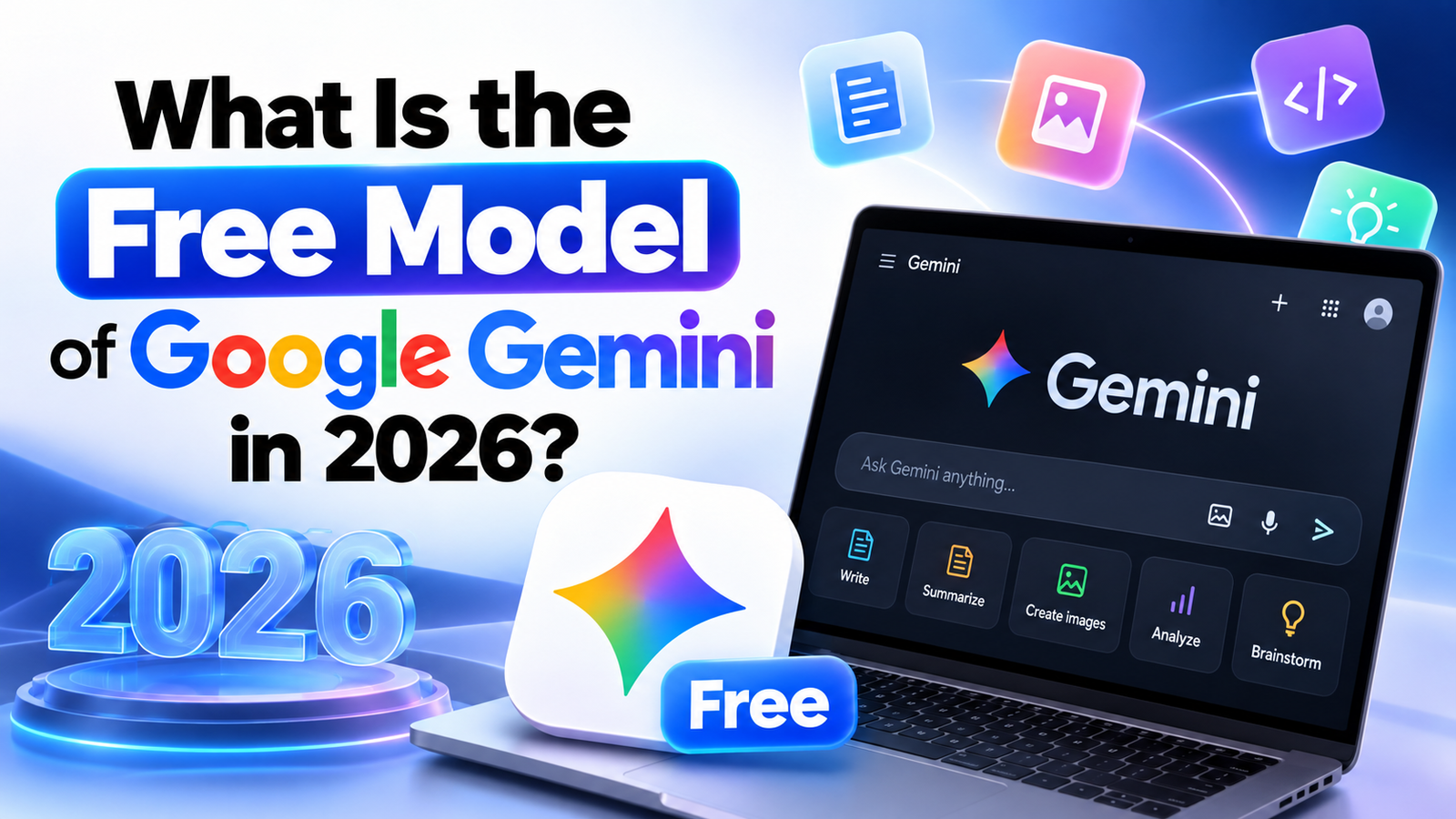 what is the free model of google gemini in 2026